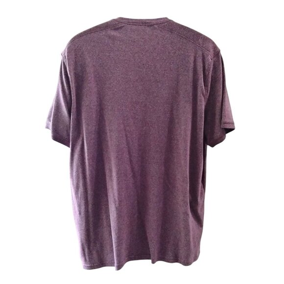 Apt.9 XXL Premier Flex Heathered Henley Burgundy T-Shirt - Picture 6 of 7